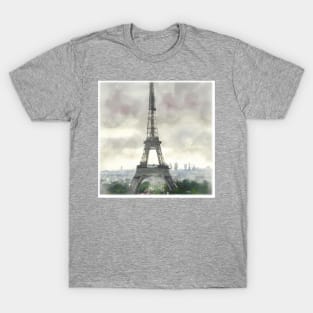 Watercolor Eiffel Tower T-Shirt